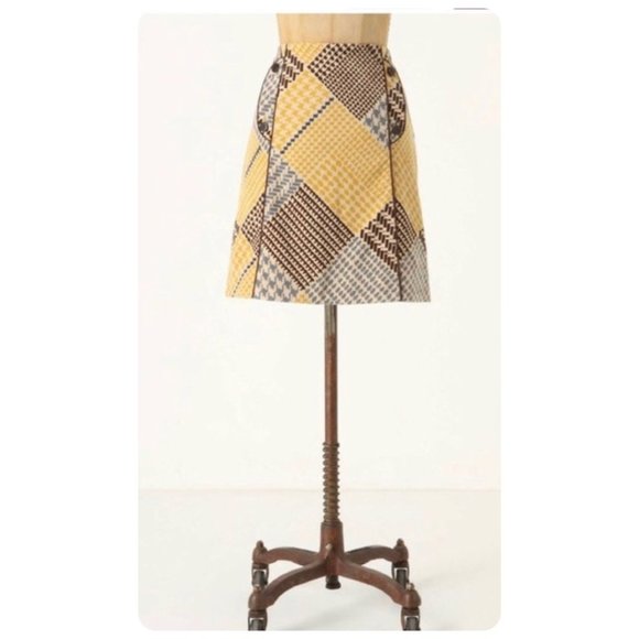Anthropologie Dresses & Skirts - Anthropologie Maeve Houndstooth Collage Skirt sz 4